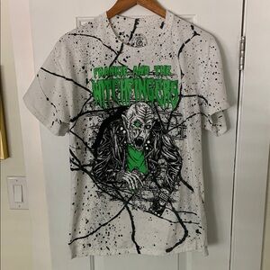 Frankie and The Witch Fingers White and Green Band Men's T-Shirt